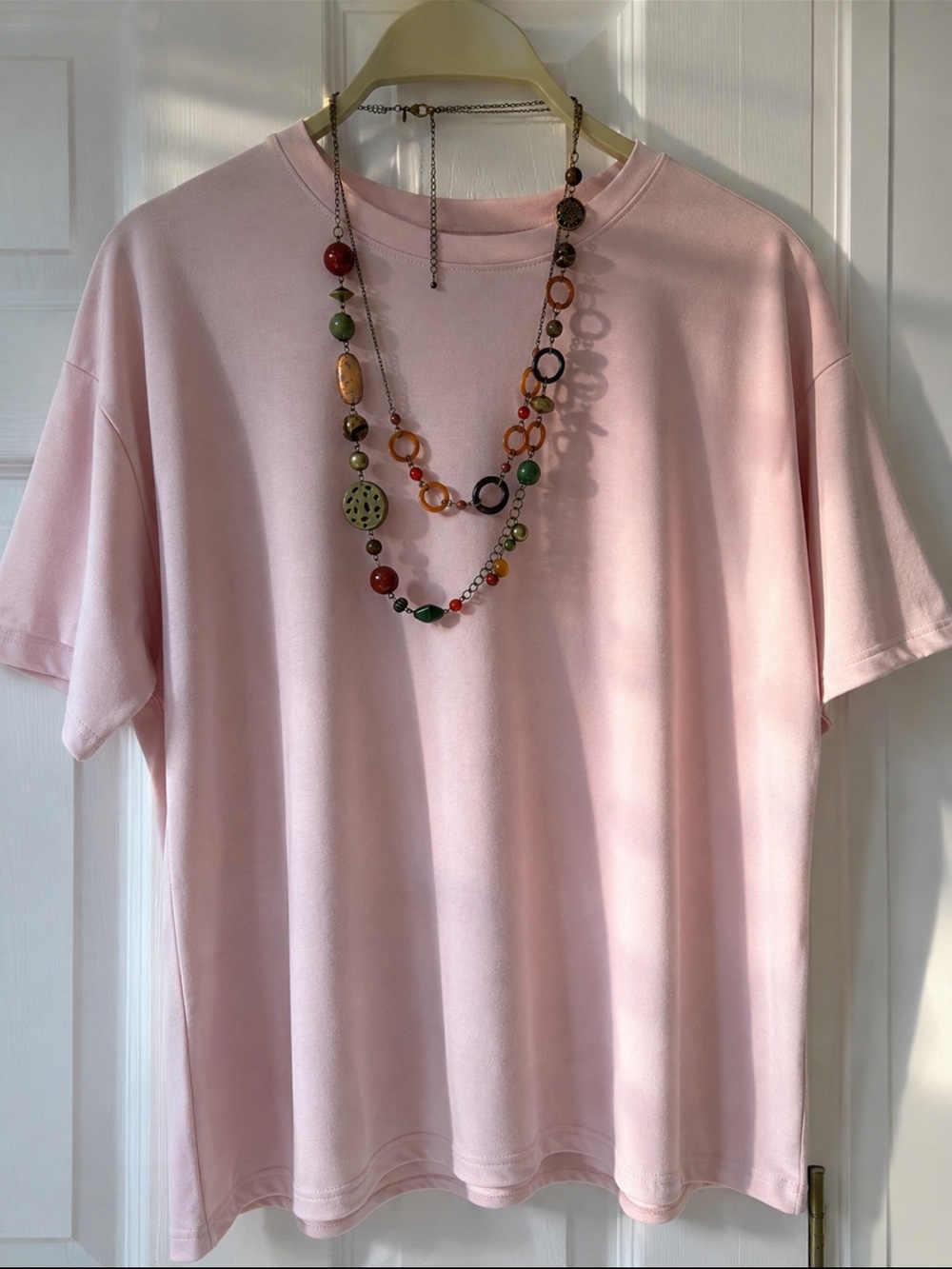 Avon Green and Amber Multi-Bead Layered Necklace